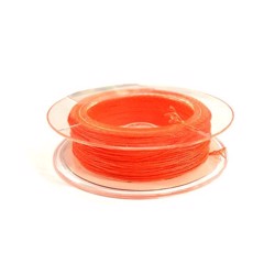 Flettede bagline til fluefiskeri, orange, 30 lbs / 45m