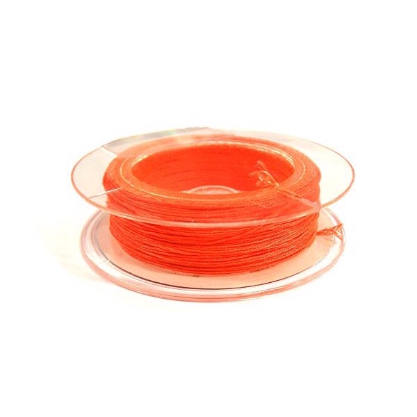 Flettede bagline til fluefiskeri, orange, 30 lbs / 45m