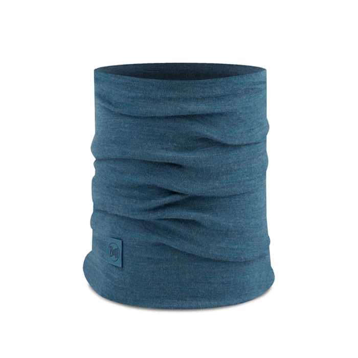 Buff Heavyweight Merino wool halsedisse-solid dusty blue