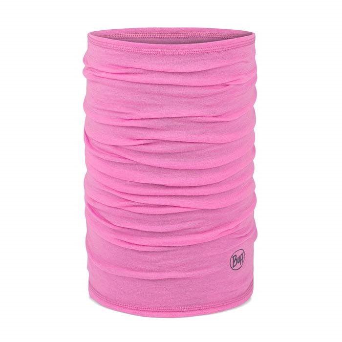 Buff Lightweight Merino Solid Fl Fuchsia halsvarmer