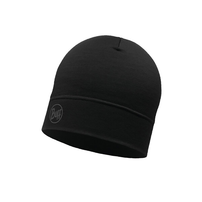 Buff Lightweight Merino Wool hue-solid black
