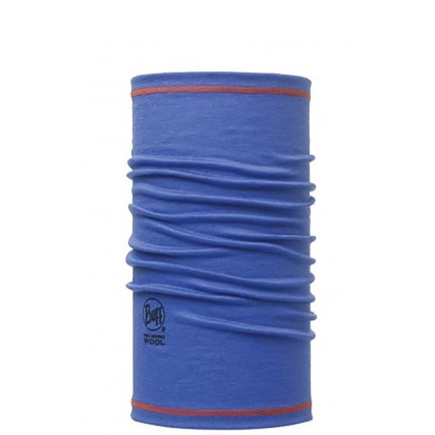 Buff 3/4 Lightweight Merino wool, solid blue ink