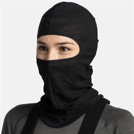 Buff Merino Lightweight balaclava, solid black