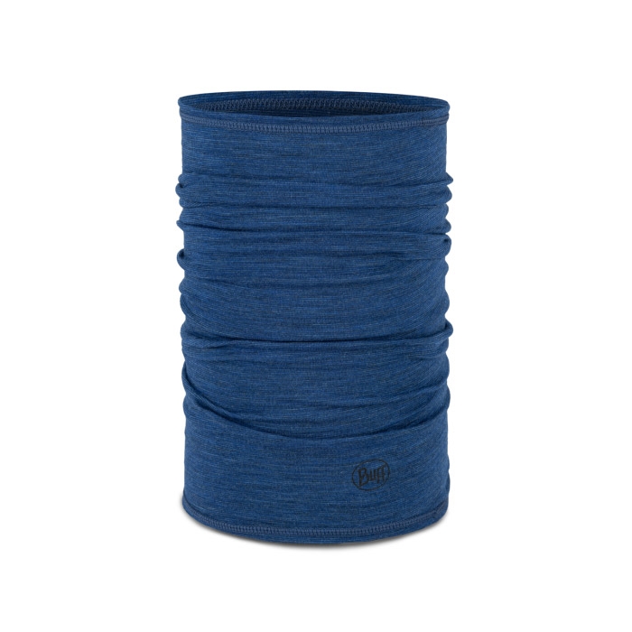 Buff Lightweight Merino wool halsedissemultistripes indigo