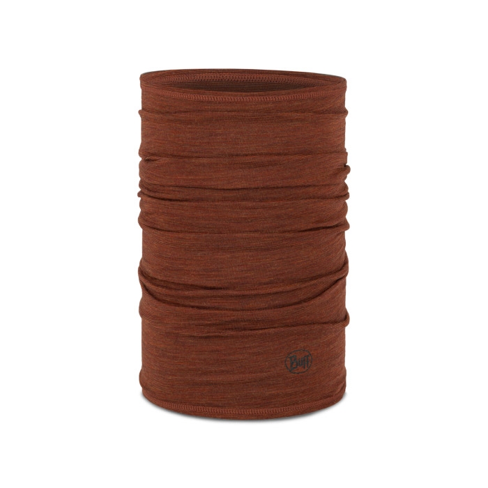 Buff Lightweight Merino wool halsedisse-multistripes terracotta