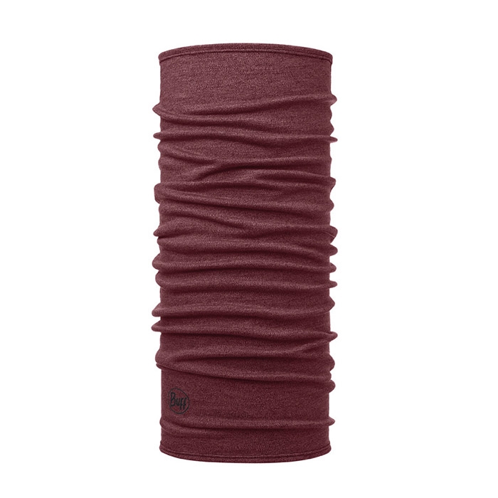 Buff Midweight Merino wool halsedisse-wine melange