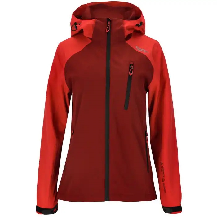 Weather Report Brunia W AWG regnjakke Dame 15.000mm-rococco Rød-36 - Regntøj, poncho