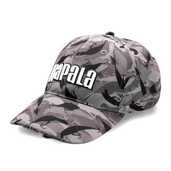 Billede af Rapala Cap 5 LED lys, grå camo - Baseball cap, kasket