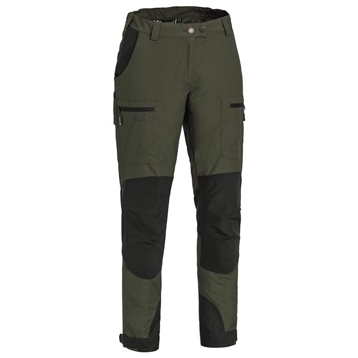 Pinewood Caribou TC damebukser-mossgreen/black-42-short - Bukser