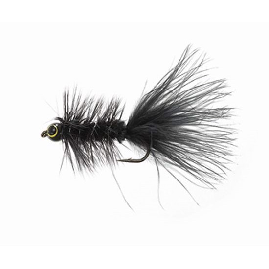 Billede af Unique Flies Crystal Bugger Rubber Leg Black, p & t flue - Fluer