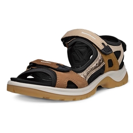 Ecco Offroad Yucatan Dame sandal, brown multicolor