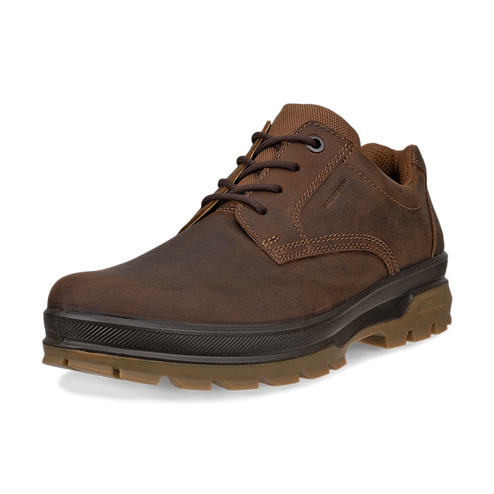 Ecco Rugged Track Waterproof Plain Toe Men, camel