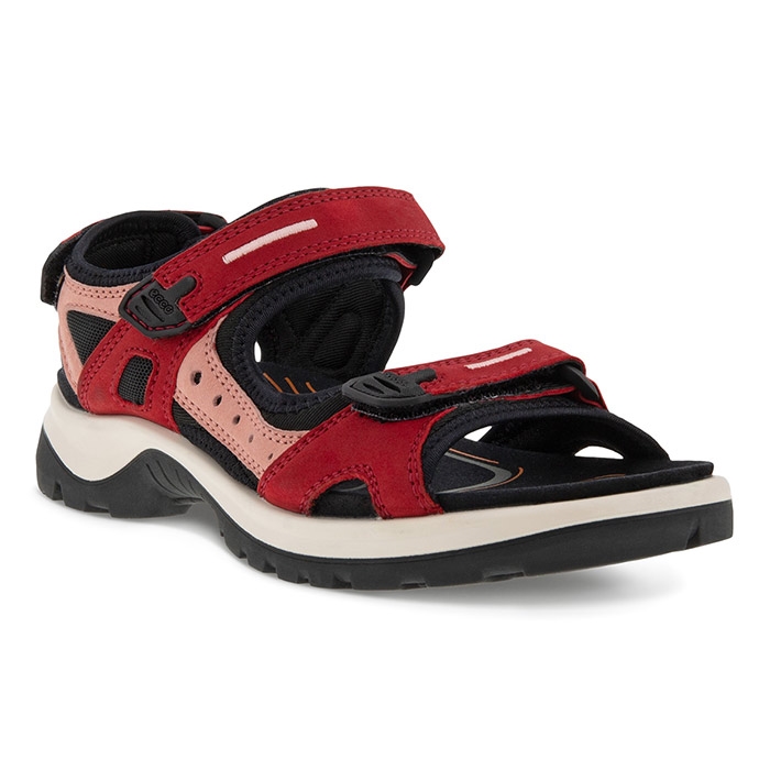 Kan slave Sprout Ecco Yucatan Dame sandal, red chili/d. rose