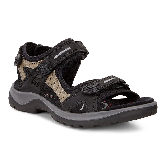Ecco Offroad Yucatan Dame sandal, black/mole-43 - Sandaler
