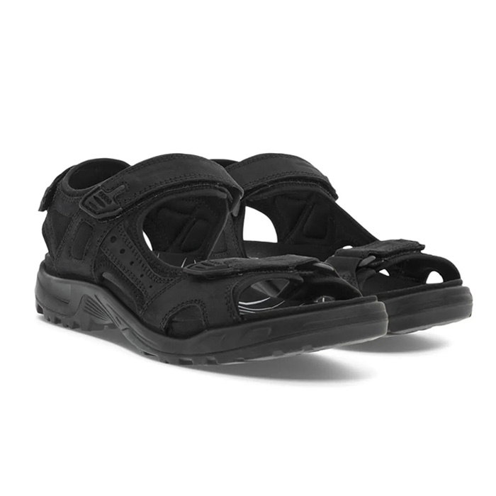 Se Ecco Offroad Oil Nubuck Men sandal, black-43 - Sandaler hos Outdoornu.dk