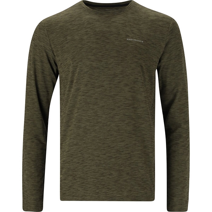 Billede af Endurance Peako Men Longsleeve Tee, Ivy Green -2XL - T-Shirt, Polo-shirt