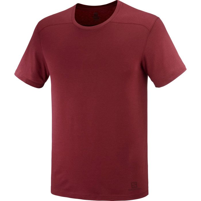 Salomon Essential Solid T-Shirt Men, cabernet