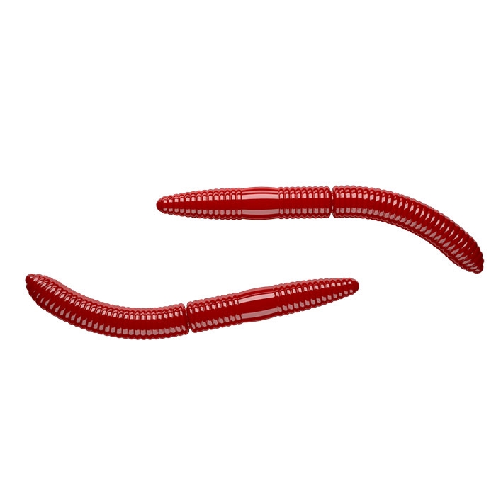 Libra Lures Fatty D'Worms Hvidløg 65mm-red