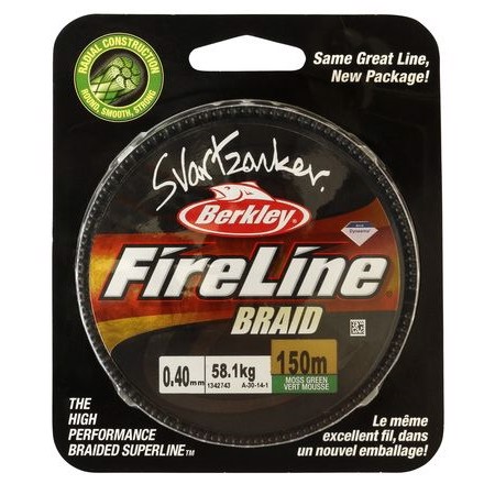 Berkley Fireline Svartzonker fletline grøn, 150m