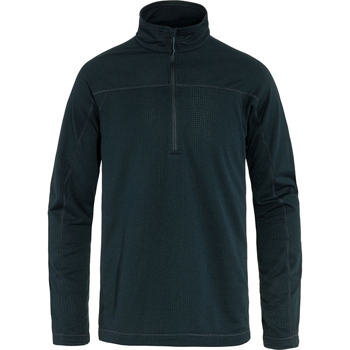 Fjällräven Abisko Lite Fleece Half Zip Herre / Mænd-dark navy-2XL - Fleecejakker