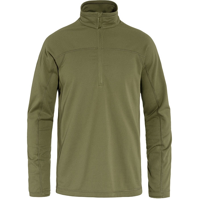 Fjällräven Abisko Lite Fleece Half Zip Herre / Mænd-green-L - Fleecejakker