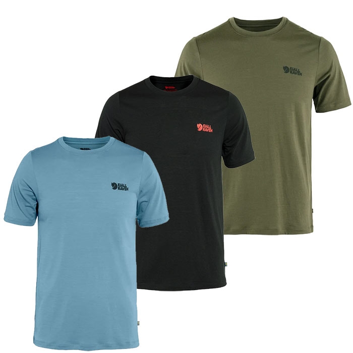 Fjällräven Abisko Wool Logo SS Men - T-Shirt, Polo-shirt