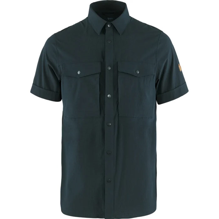 Fjällräven Abisko Trekking Shirt SS Herre / Mænd-Mørkeblå-L – Skjorter