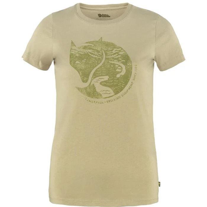 Fjällräven Arctic Fox Print T-shirt Women-sand stone-XL - T-Shirts