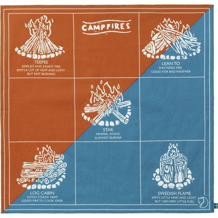 Fjällräven Campfire bandana-dawn blue / desert brown