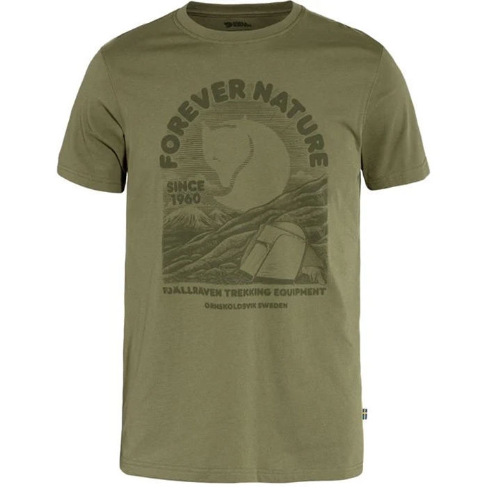 Fjällräven EquipHerre / Mændt T-Shirt Herre / Mænd-Grøn-M – T-Shirt, Polo-shirt