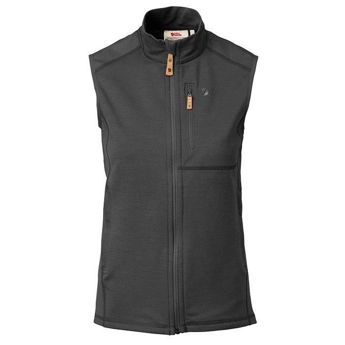 Fjällräven Keb Fleece Vest Dame, d.grey/black