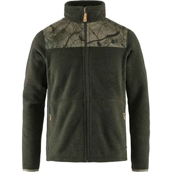 Billede af Fjällräven Lappland Fleece Men, l.green/green camo-M - Fleecejakker hos Outdoornu.dk