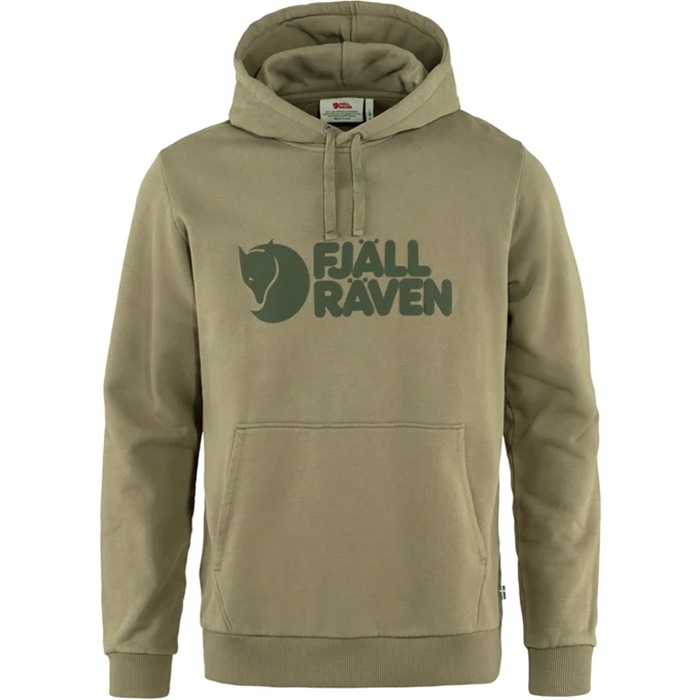 Fjällräven Logo Hoodie Herre-light olive-L