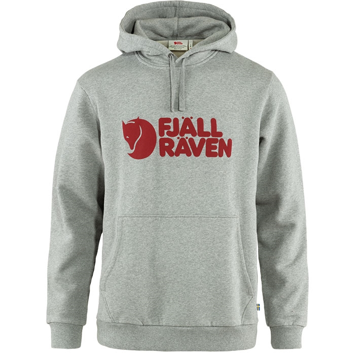 Fjällräven Logo Hoodie Herre-grey melange-M - Trøjer