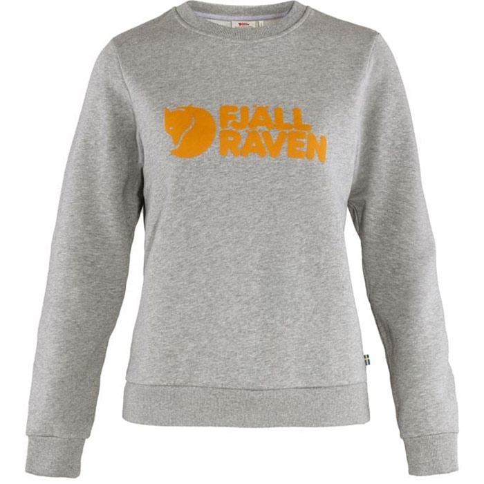 Fjällräven Logo Sweater Women-grey melange-L