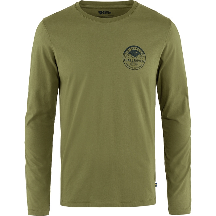 Fjällräven Forever Nature Badge langærmet, caper green - T-Shirt, Polo-shirt