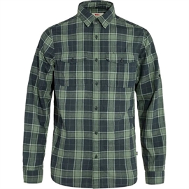 Fjällräven Övik Travel Shirt LS Men, dark navy/patina green