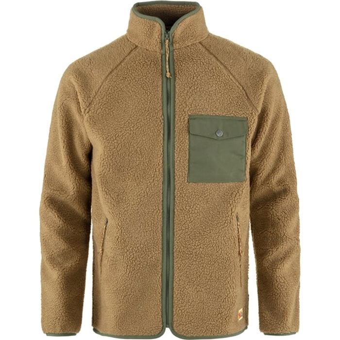 Fjällräven Vardag Pile Fleece Men-buckwheat brown / laurel green-L - Fleecejakker