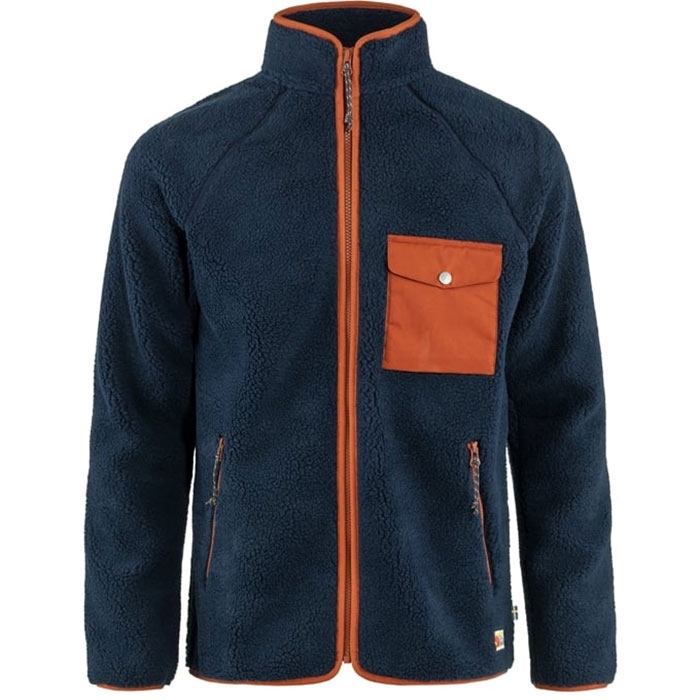 Fjällräven Vardag Pile Fleece Men-navy / autumn leaf-2XL - Fleecejakker