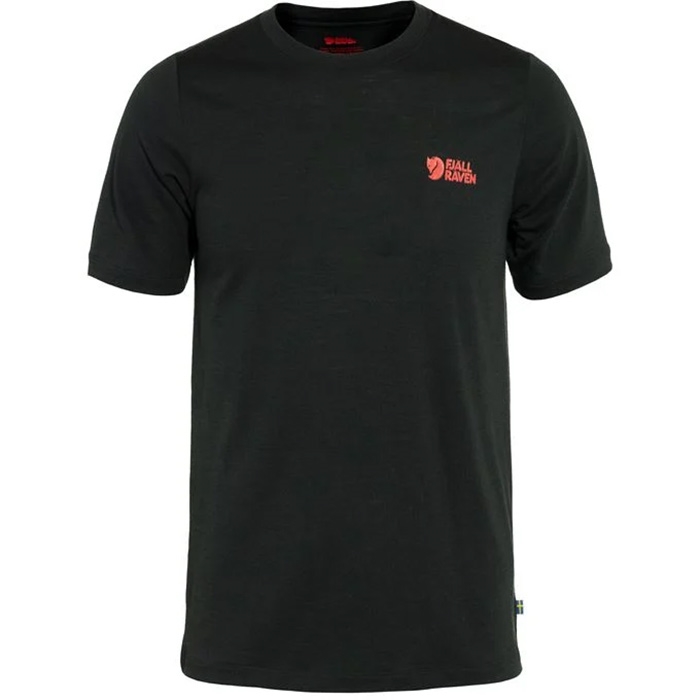 Fjällräven Abisko Wool Logo SS Men-black-XL - T-Shirt, Polo-shirt