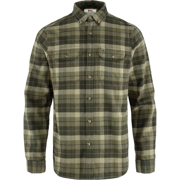 Billede af Fjällräven Singi Heavy Flannel Shirt Men-green / deep forest-XL - Skjorter hos Outdoornu.dk