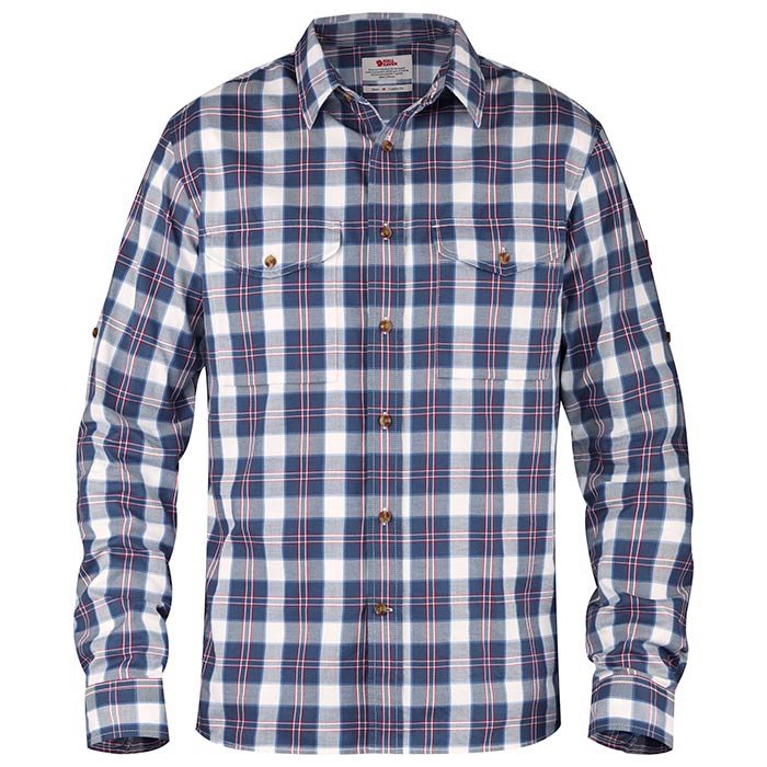 Se Fjällräven Singi Flannel skjorte, uncle blue-2XL - Skjorter hos Outdoornu.dk