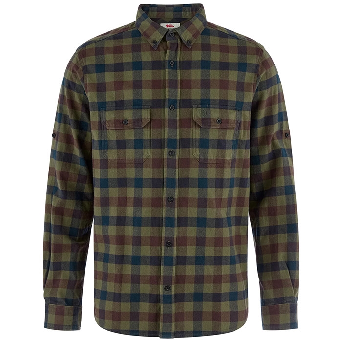 Fjällräven Skog Relaxed Shirt Herre / Mænd-laurel green-deep forest-L - Skjorter