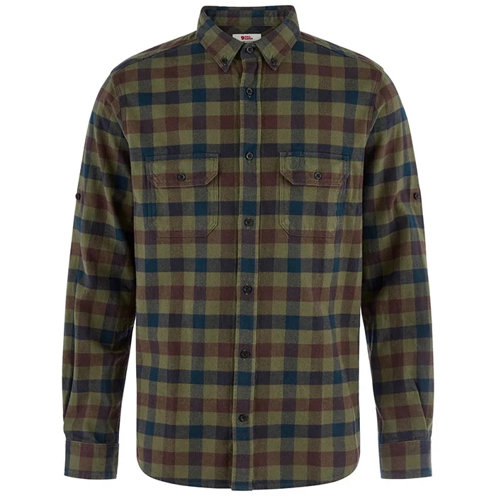 Fjällräven Skog Relaxed Shirt Men-laurel green-dark navy