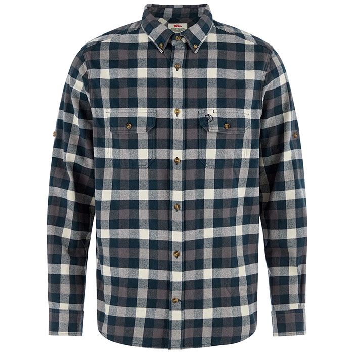 Fjällräven Skog Relaxed Shirt Herre / Mænd-dark navy-chalk white-L – Skjorter