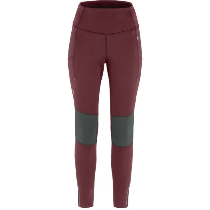 Fjällräven Womens Abisko Värm Trekking Tights (Rød (PORT-IRON GREY/357-048) X-small)