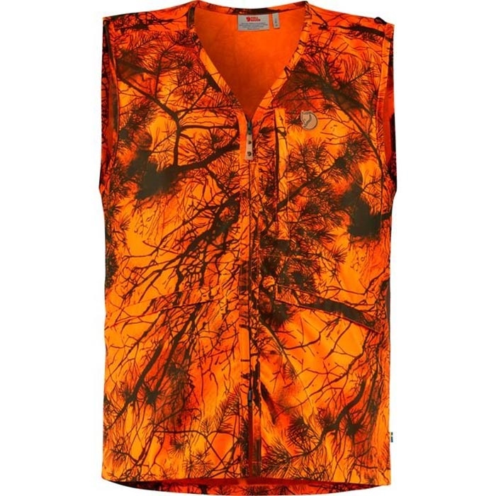 Fjällräven Värmland vest, orange camo