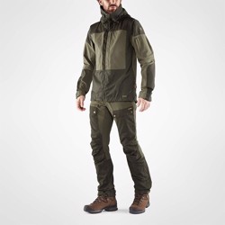 Fjällräven Keb bukser Herre LONG,laurel green / deep forest-56
