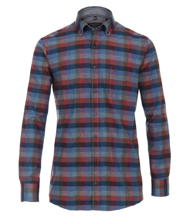 Billede af Casa Moda Bari softflannel, blue check-2XL - Skjorter
