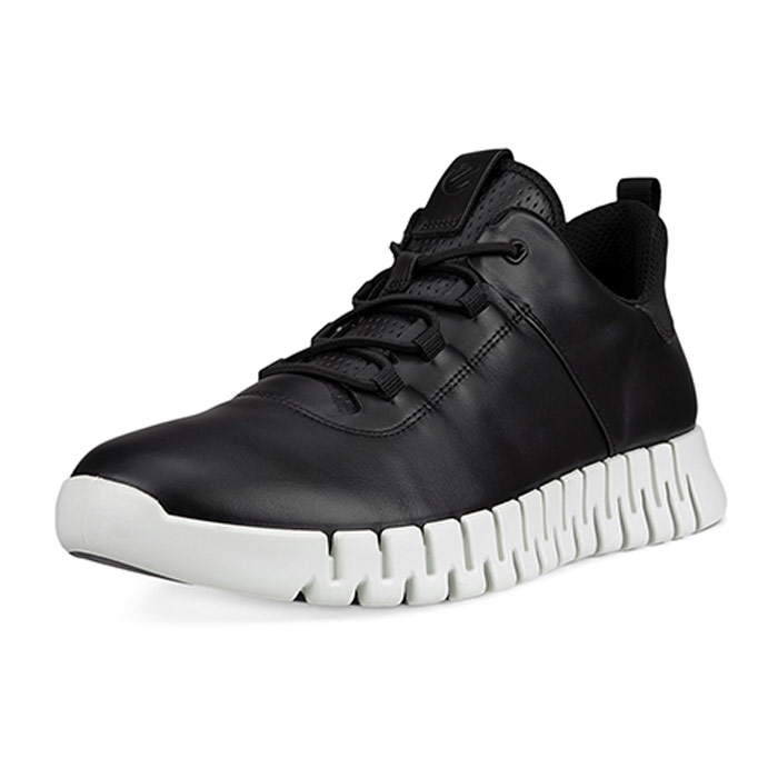 Billede af Ecco Gruuv Leather Men, black/white - Hverdagssko